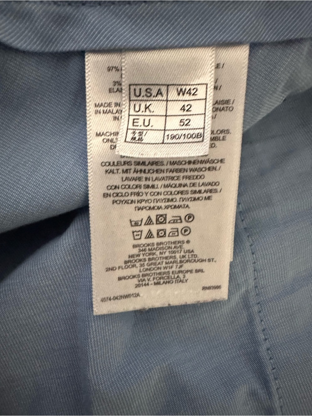 Men's Brooks Brothers Navy Chino Shorts - Picture 5 of 6
